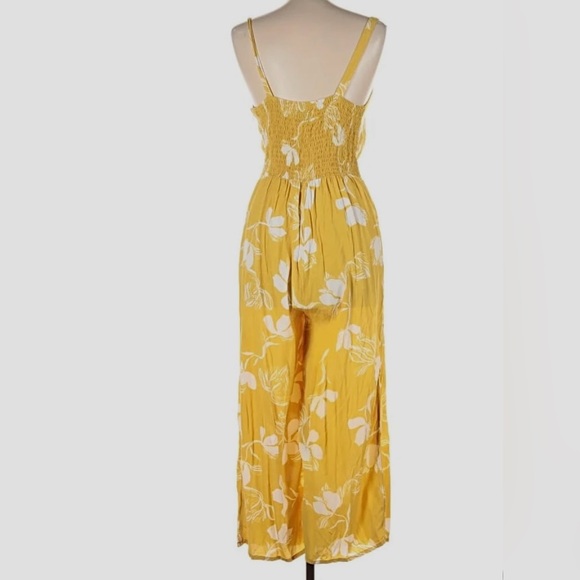 Faithful the Brand x Anthropologie Yellow Floral Jumpsuit - Picture 3 of 11